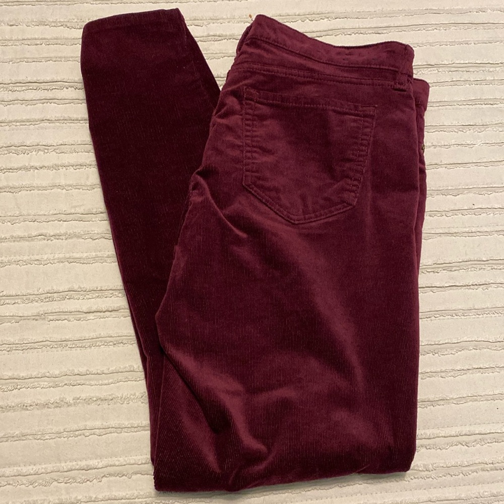 GAP Deep Red Corduroy Leggings